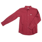 Boy's Stripe Burgundy Shirt