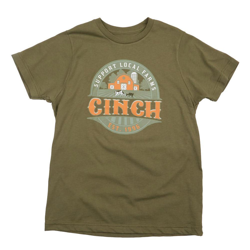 Boy's Green Support Local Farms Tee Shirt