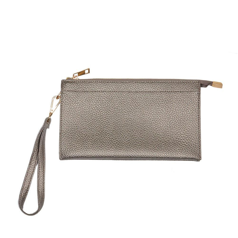 Gunmetal Metallic Clutch