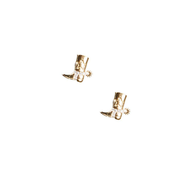 Happy Trails Golden Boot Earring