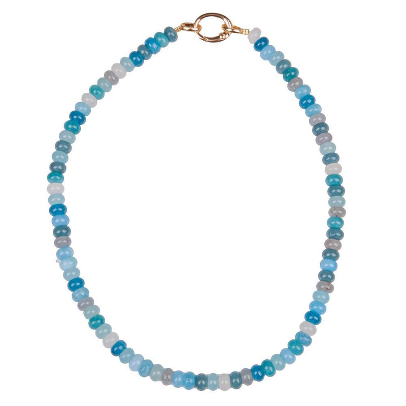 Mixed Blue Stone Beaded Necklace
