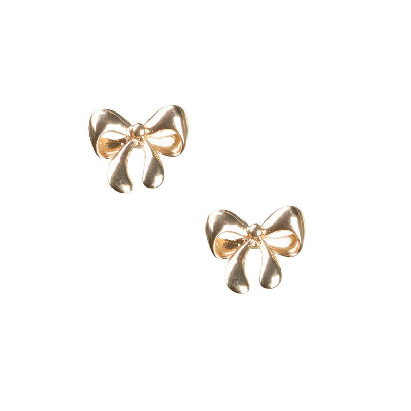 Gold Bubble Bow Earring