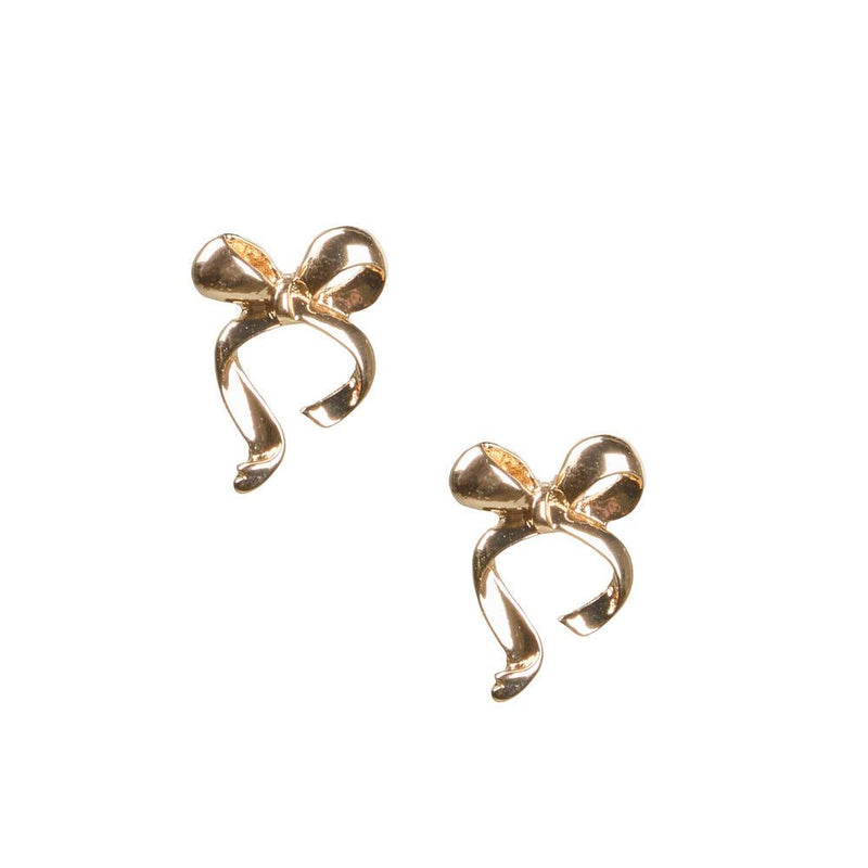 Gold Bow Earring