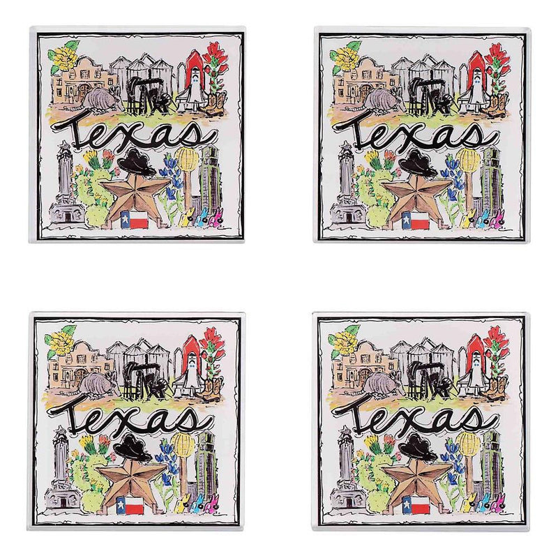 State of Texas Icon Coaster Set