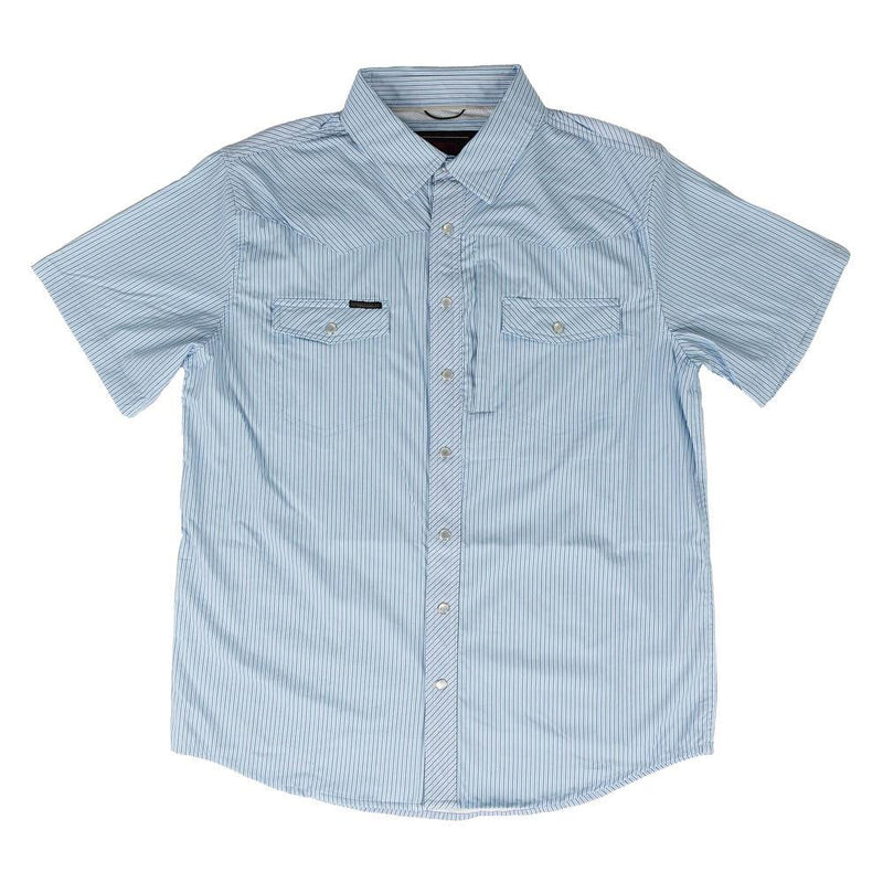 Men's Snap Blue Striped Shirt
