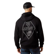 Men's Black Chalk Diamond Patriot Hoodie