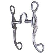 Engraved Silver Floral Correctional Port Shank Bit