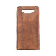 Chestnut Brown Leather Wine Bottle Holder