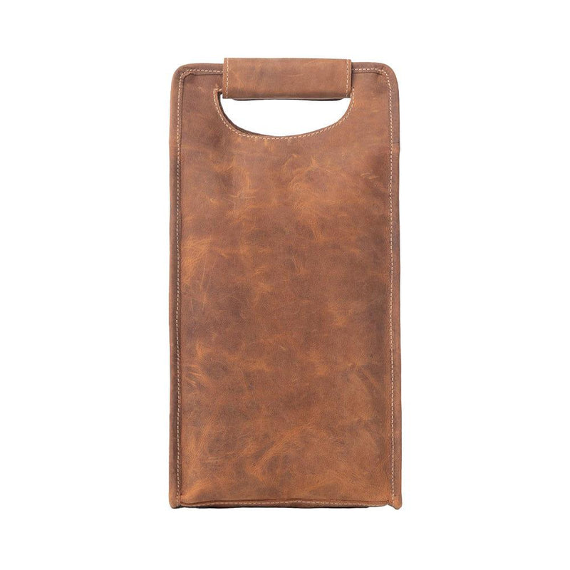 Chestnut Brown Leather Wine Bottle Holder