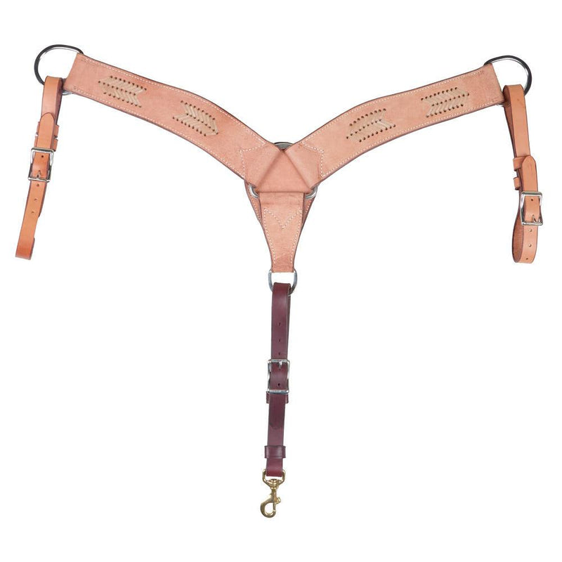 Roughout Breast Collar with Rawhide Accents