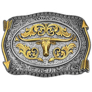 Pointing West Longhorn Buckle