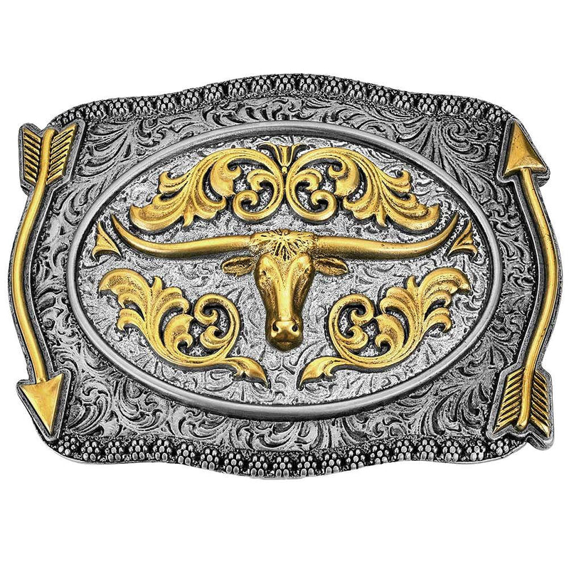 Pointing West Longhorn Buckle