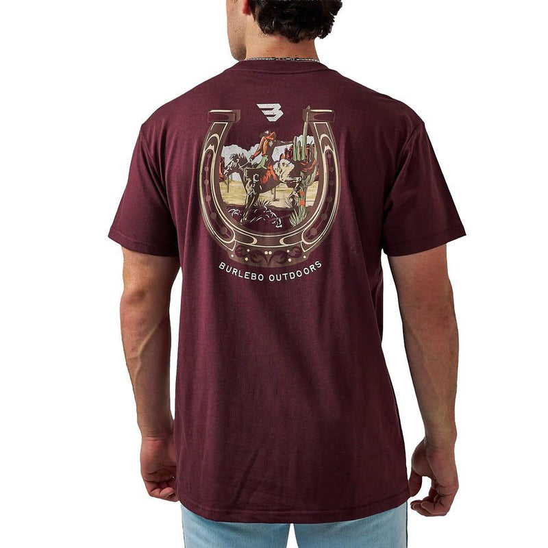 Men's Maroon Horseshoe Tee Shirt