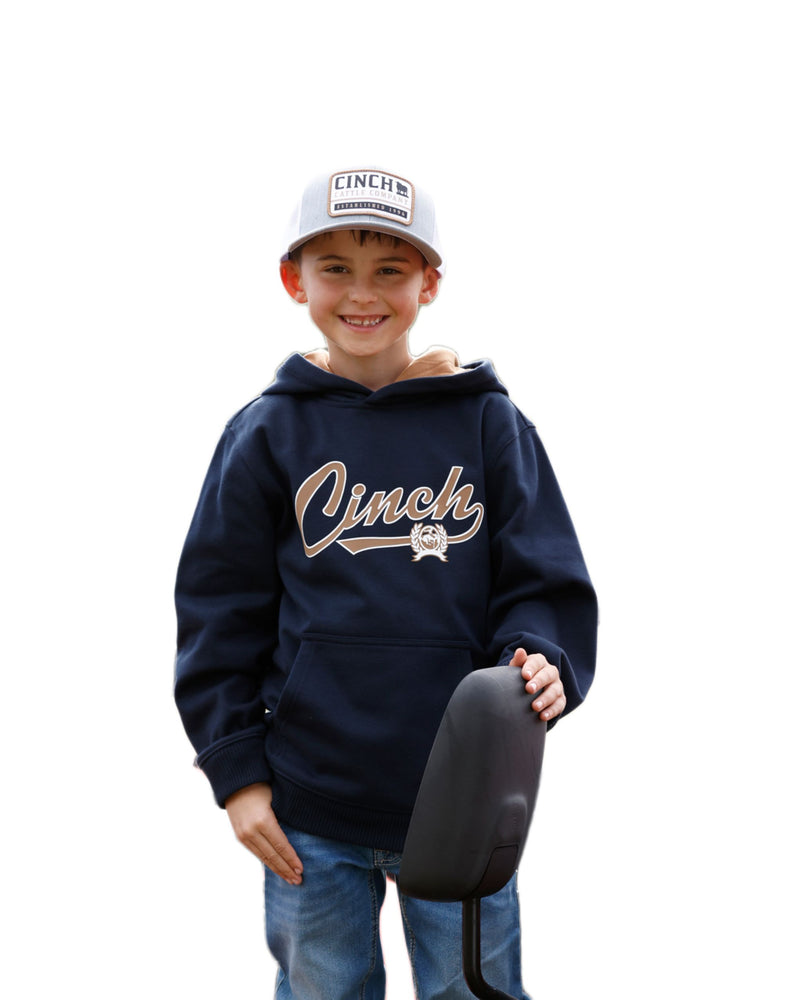 Boy's Navy Logo Hoodie