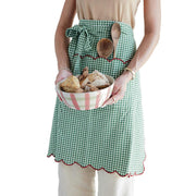 Green Gingham Half Apron