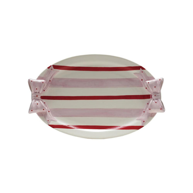 Striped Stoneware Platter