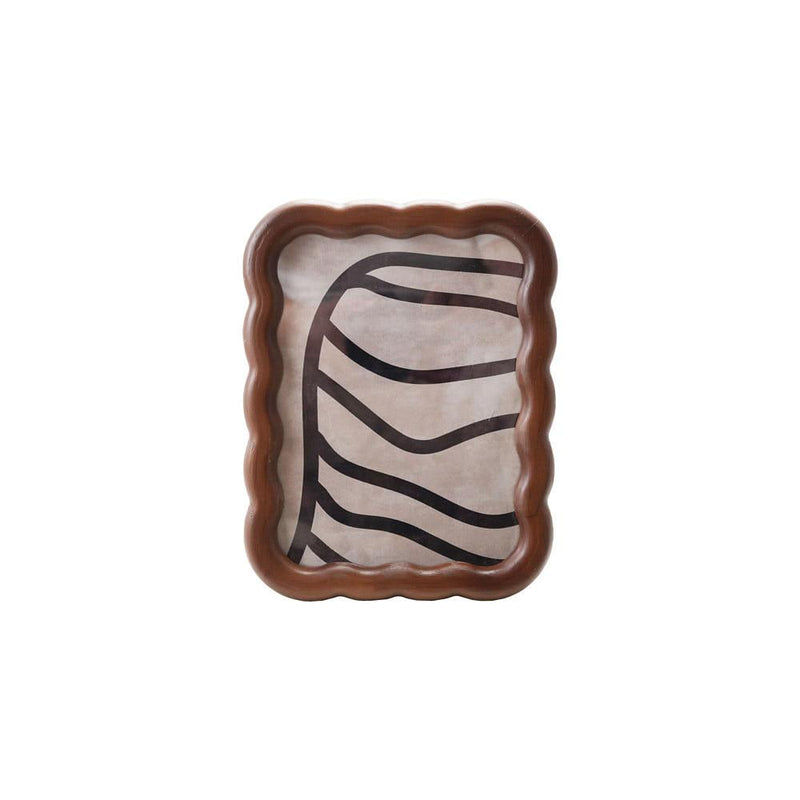 Rubberwood Scalloped 6 x 8 Photo Frame