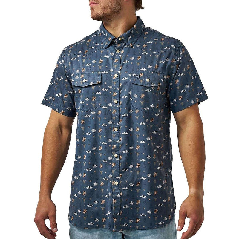 Men's Blue Desert Nights Performance Western Shirt