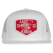 White Red Ranch Trucker Cap
