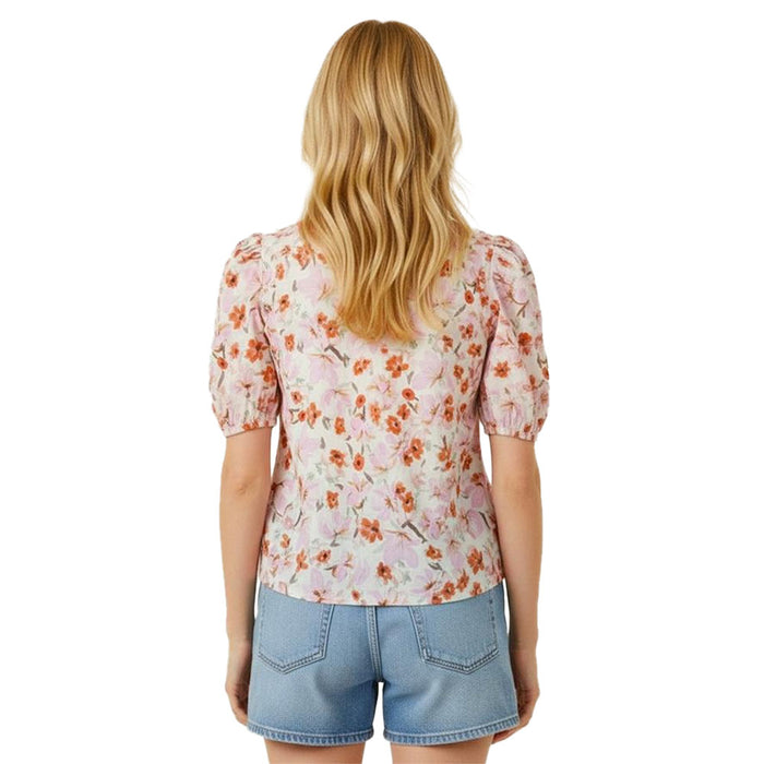 Staccato Women's Pink & Coral Puff Sleeve Top