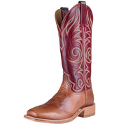 Women's Salina Glossy Tan Goat Vamp 13in Royal Red Cowhide Top