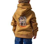 Boy's Light Brown Dog Fleece Hoodie