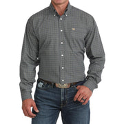 Men's Navy Print Long Sleeve Shirt