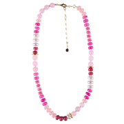 Mixed Pink Pearl Stone Beaded Necklace