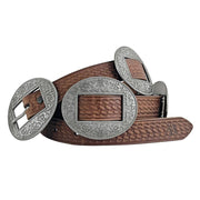 Women's Concho Tooled Belt