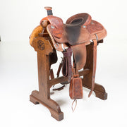 Used 16in Floral Barbed Wire Border Team Roper