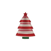 Stoneware Striped Tree Platter