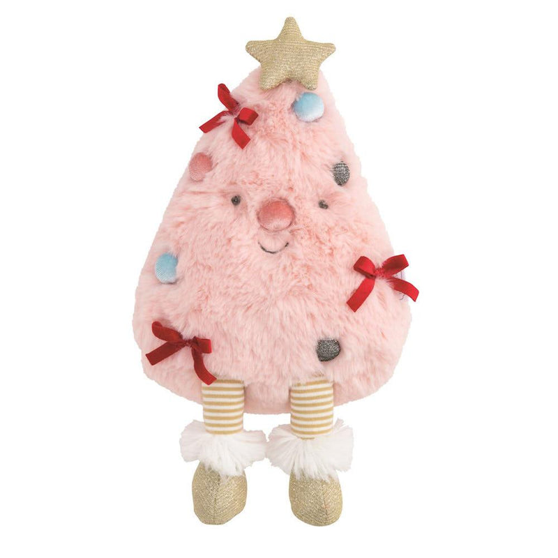 Faux Mink Pink Christmas Tree Plush Pal