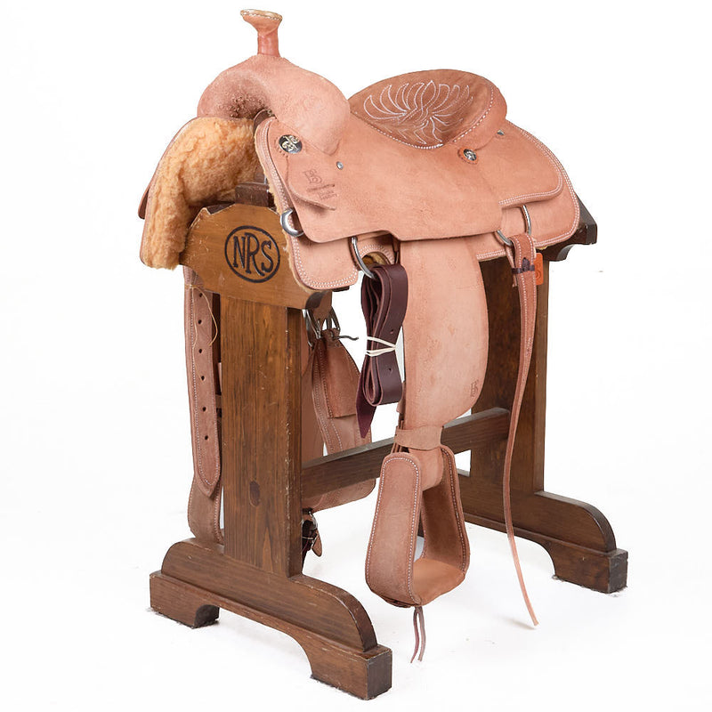Used 15in Roughout Quilted Seat Team Roper