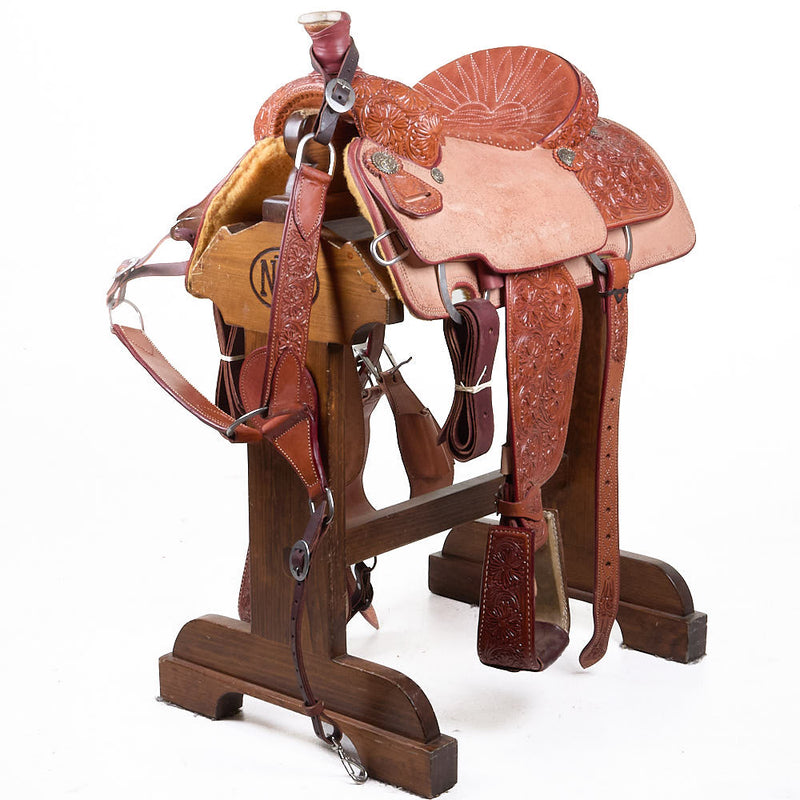 Used 14.5in 3/4 Breed Floral Team Roper