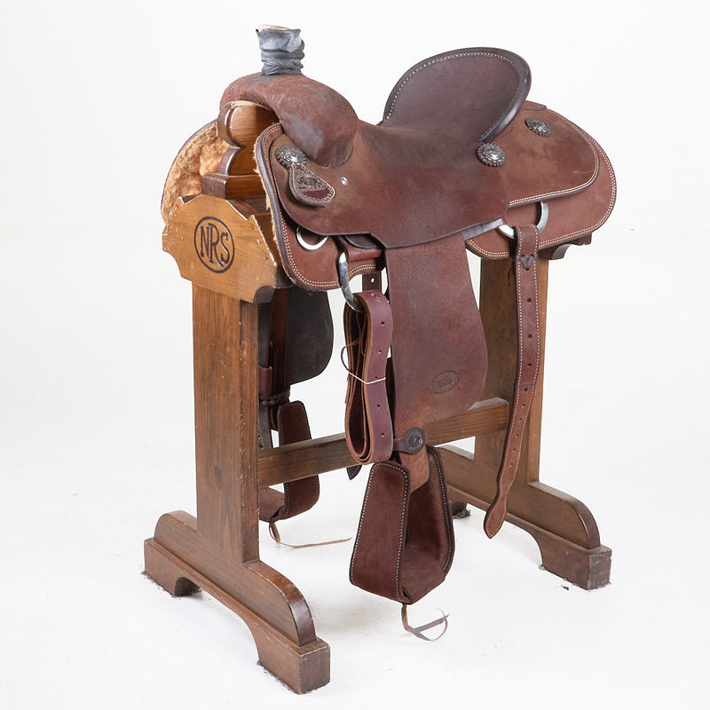 Used 16in Chocolate Roughout Team Roper