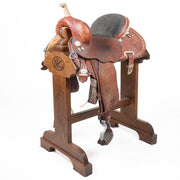 Used 14in 1/2 Breed Floral Barrel Saddle