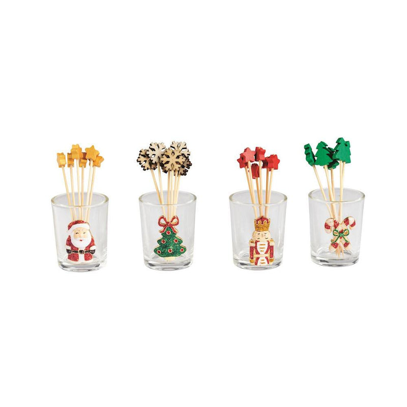 Assorted Christmas Icon Toothpick Caddy set