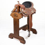 Used 14in 1/2 Breed Floral and Basket Trophy Barrel Saddle