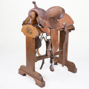 Used 14.5in Lazy L Basket Weave Barrel Saddle