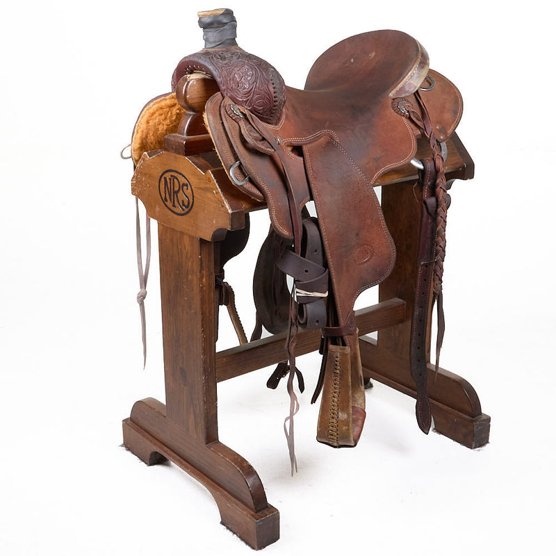 Used 16in 1/2 Breed Basket Stamp Ranch Roper