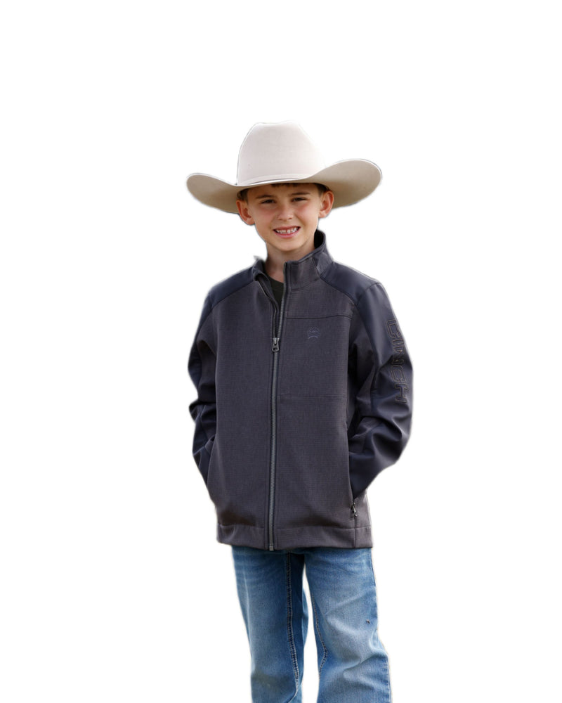 Boy's Brown Logo Sleeve Bonded Jacket
