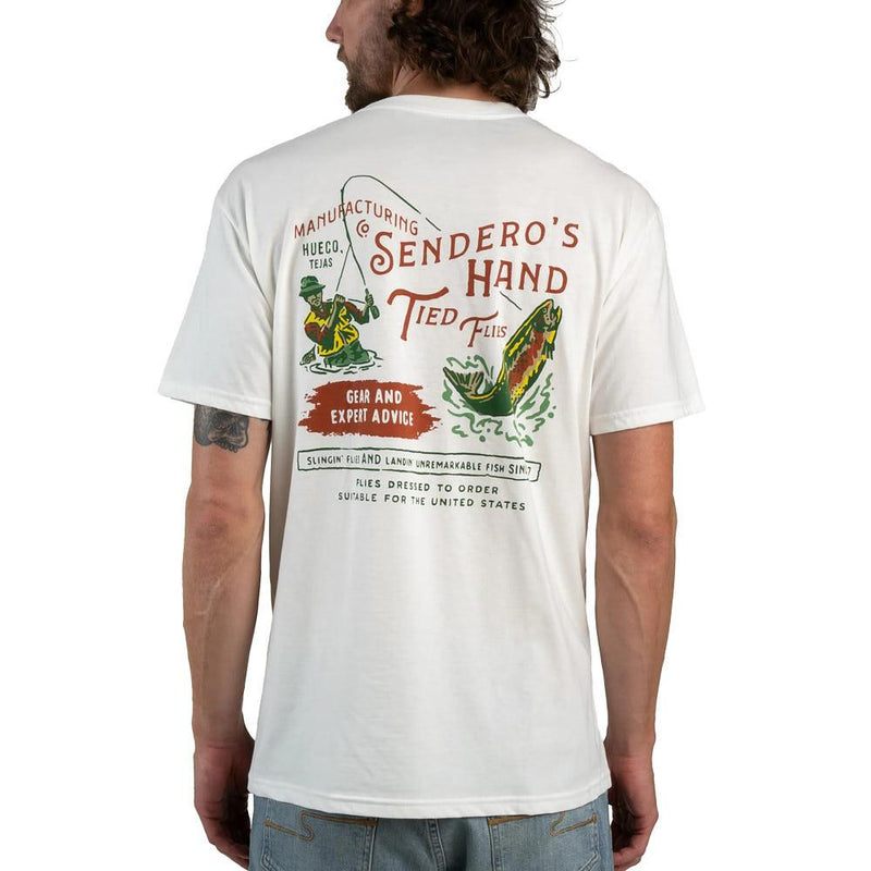 Men's White Hand Tied Flies Tee Shirt