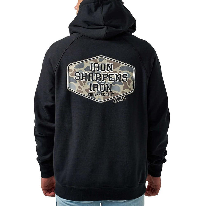 Men's Black Iron Sharpens Iron Fleece Hoodie