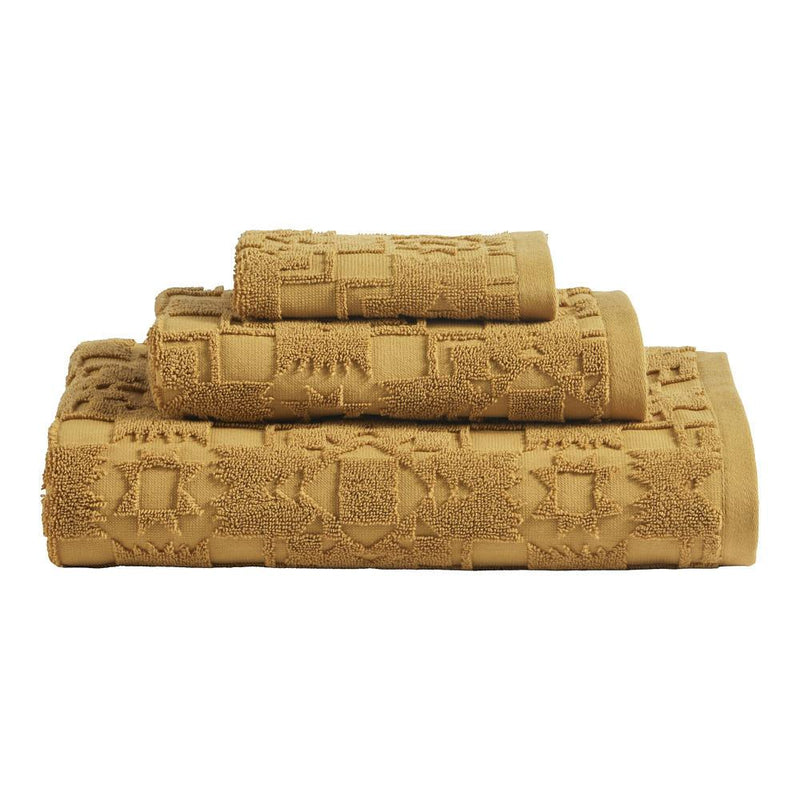 Sculpted Ochre 3 Piece Towel Set
