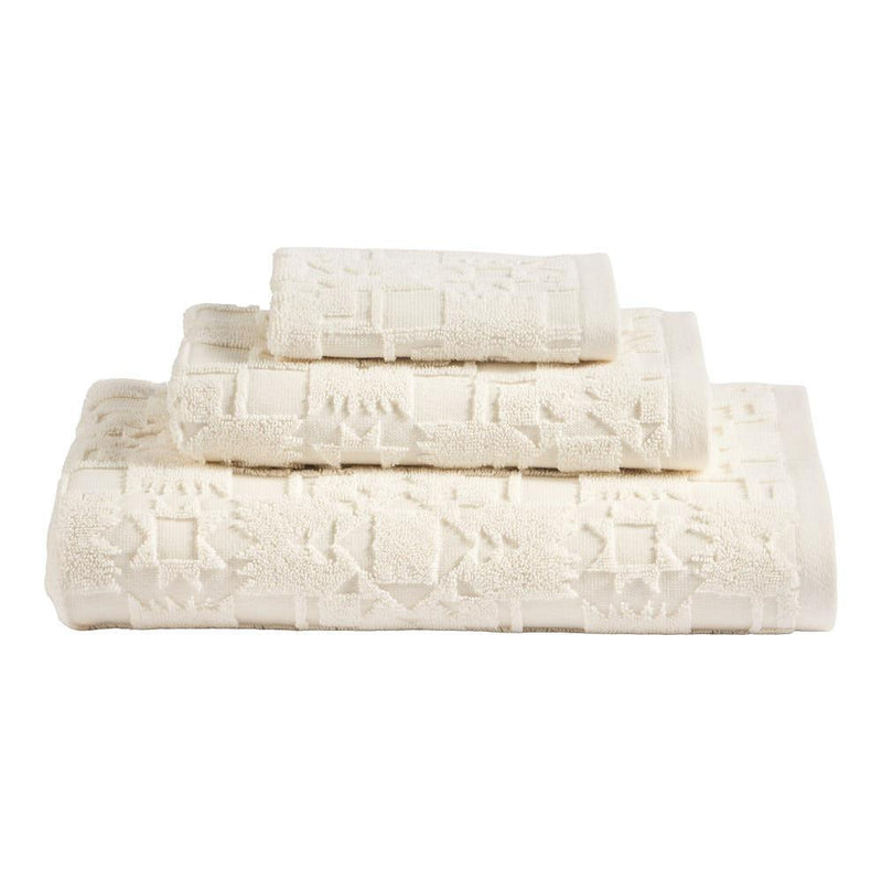 Sculpted Ivory 3 Piece Towel Set