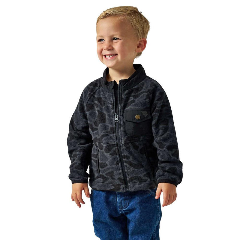 Boy's Black Camo Micro Fleece