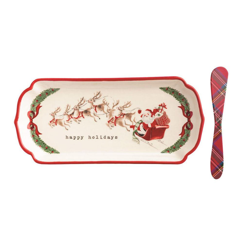 Happy Holidays Everything Tray Set