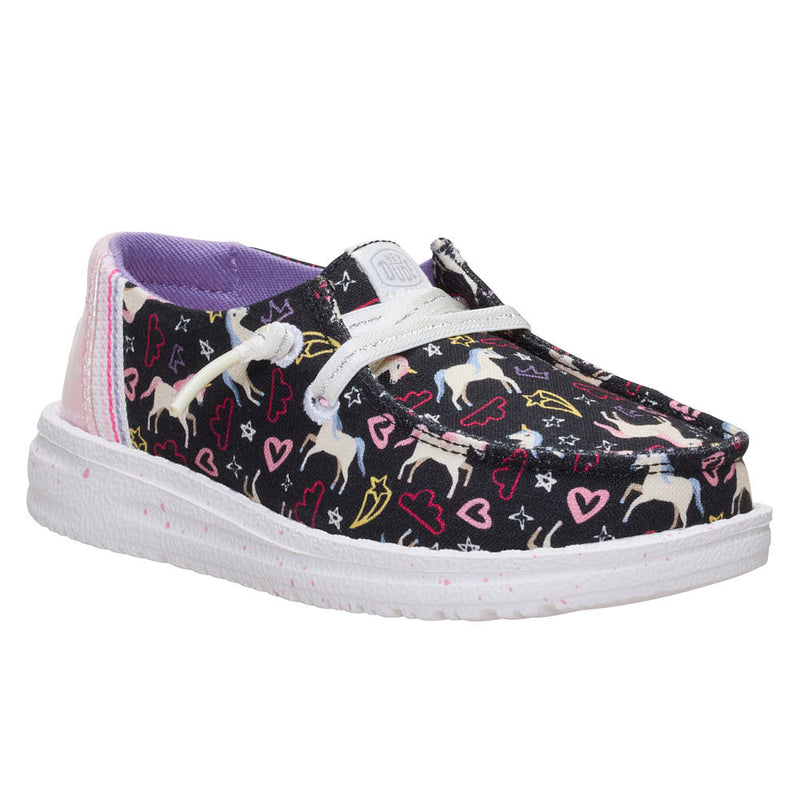 Toddler's Wendy Black Unicorn Stars Casual