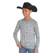 Boy's Olive Camo Lite Hoodie
