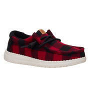 Youth Wally Buffalo Check Flame Scarlet and Black